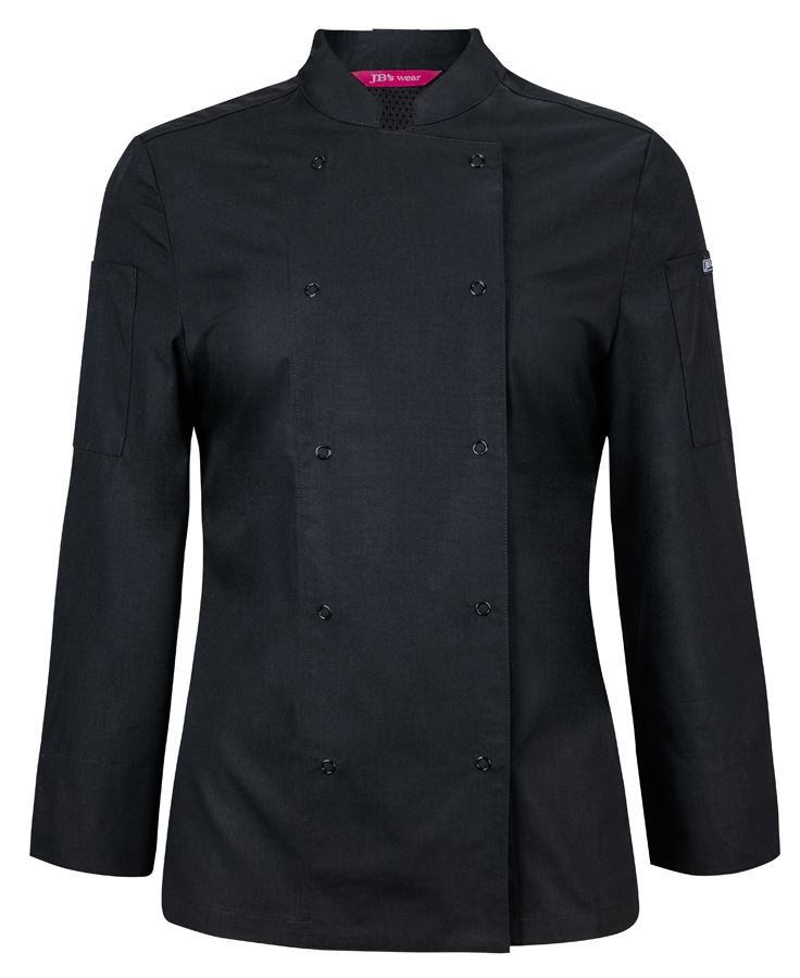 JB's Ladies Long Sleeve Snap Button Chefs Jacket