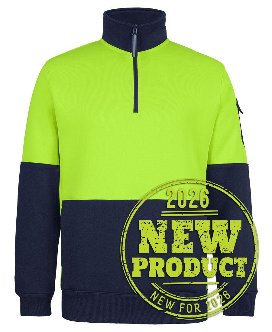 JB's 350G Hi-Vis 1/2 Zip Trade Fleece