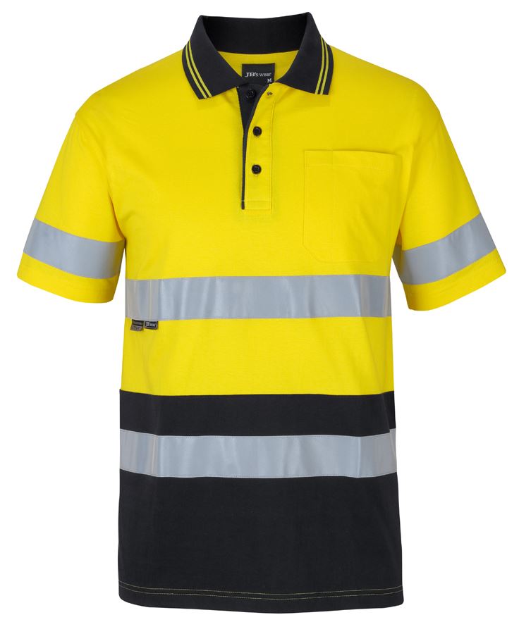 JB's Hi-Vis (D+N) Short Sleeve Cotton Polo