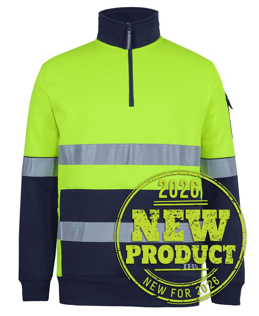 JB's 350G Hi-Vis (D+N) 1/2 Zip Trade Fleece