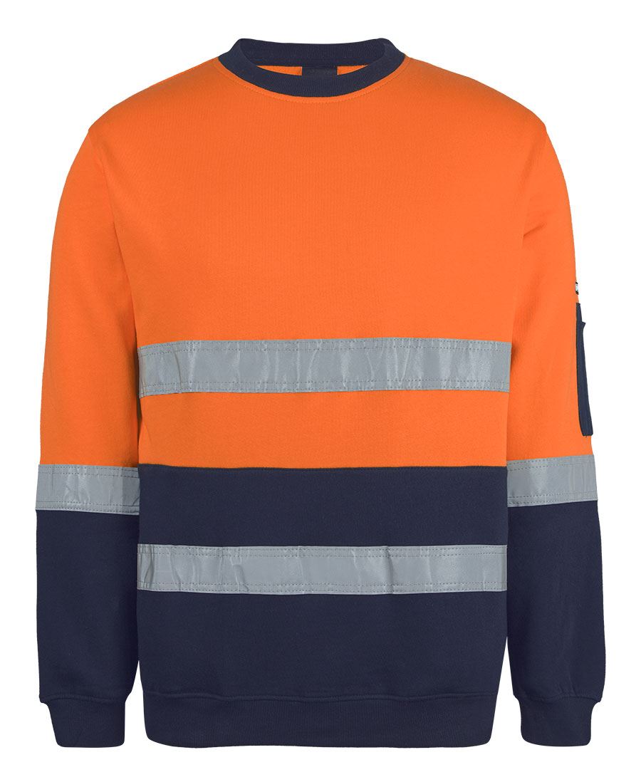 JB's Hi-Vis 310 (D+N) Cotton Crew Neck Fleece