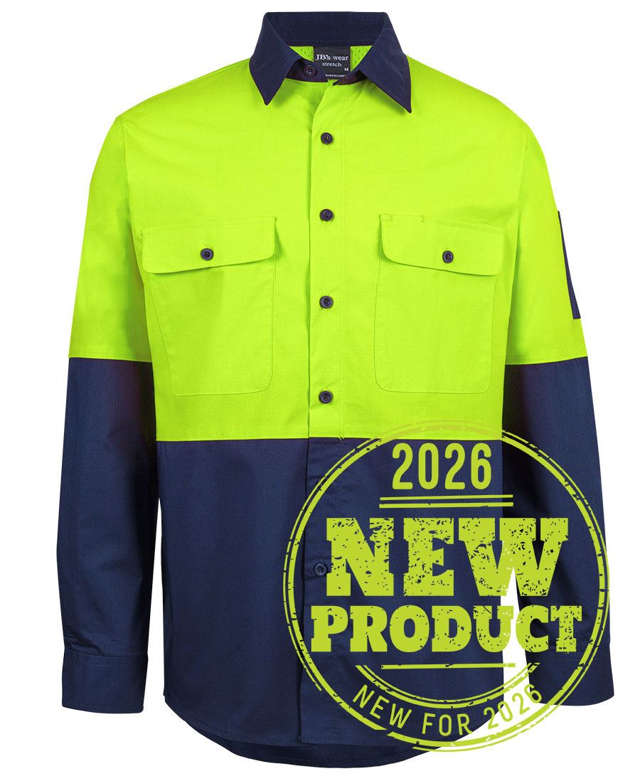 JB's Hi-Vis Class F Ripstop Long Sleeve Work Shirt
