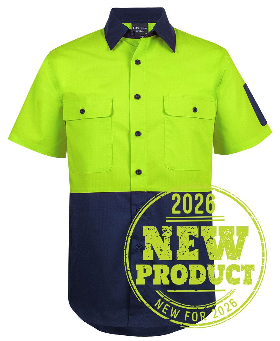 JB's Hi-Vis Class F Ripstop Short Sleeve Work Shirt