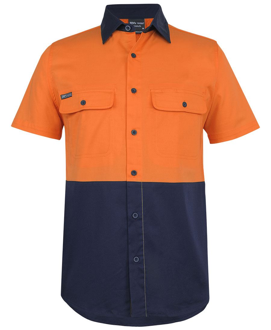 JB's Hi-Vis Short Sleeve Stretch Work Shirt