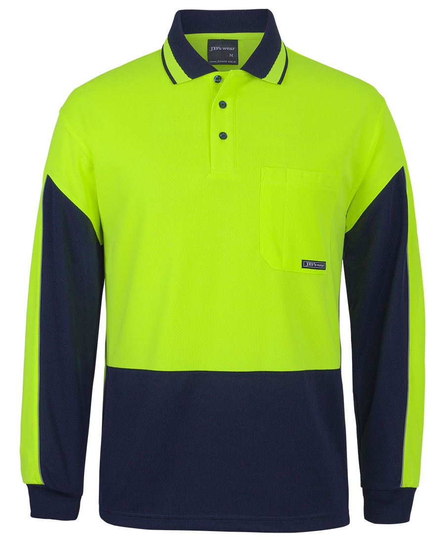 JB's Hi-Vis 4602.1 Long Sleeve Gap Polo