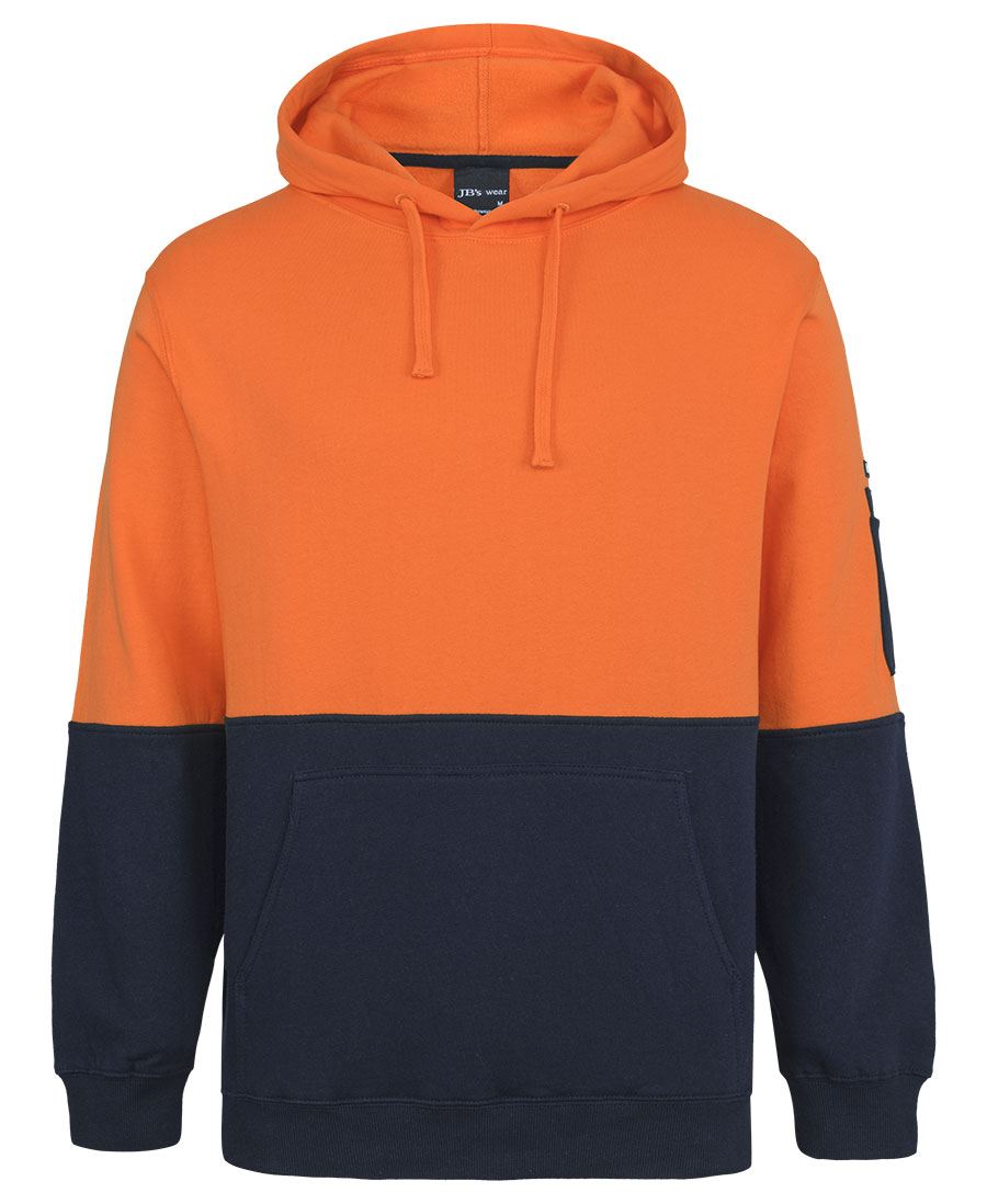 JB's Hi-Vis 310 Cotton Pull Over Fleece Hoodie
