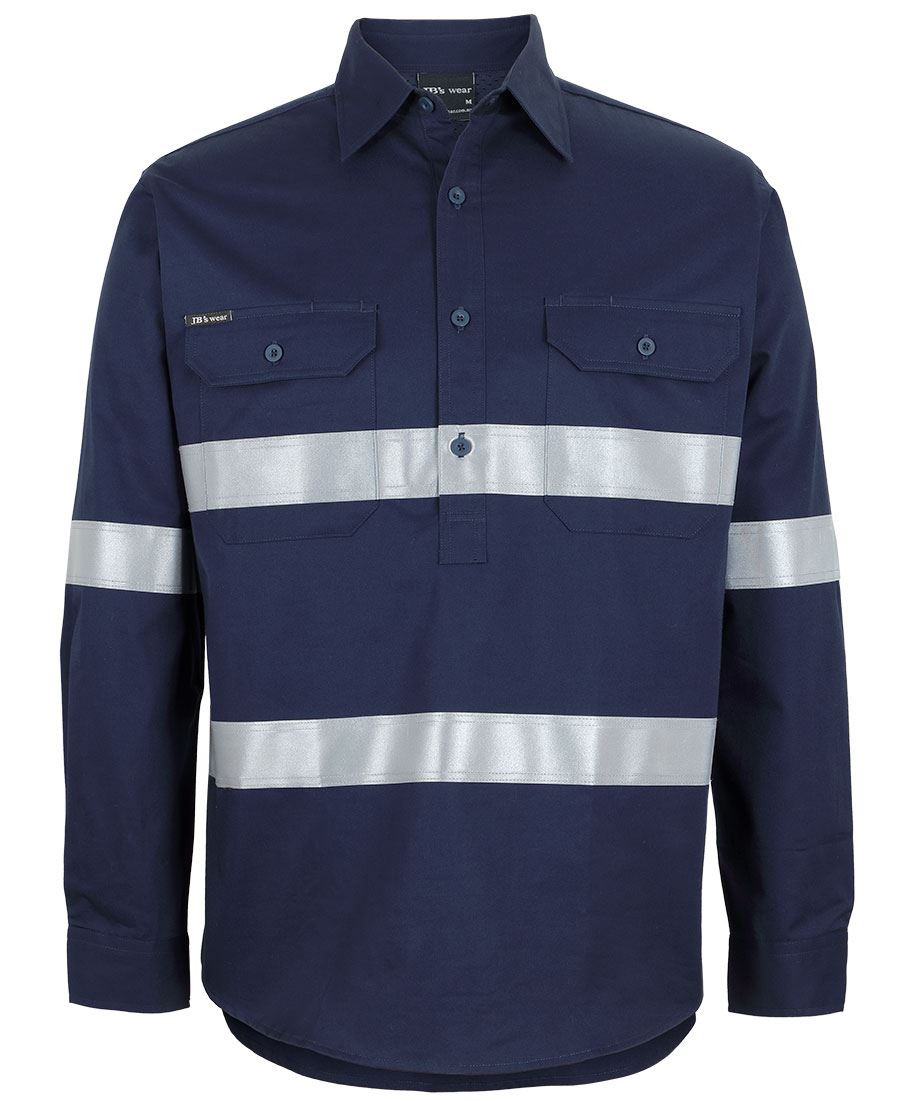 JB's Close Front Long Sleeve 150G W/Shirt Reflective Tape