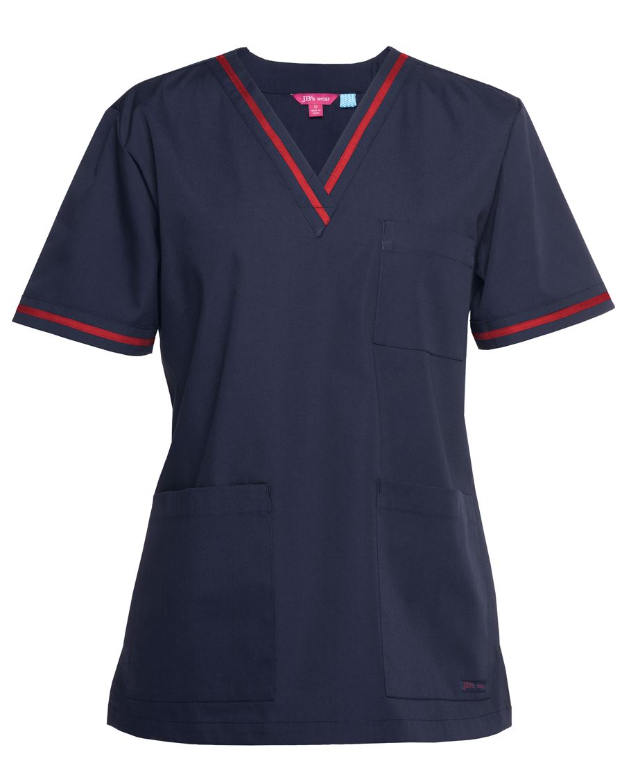 JB'S Women’s Contrast Scrubs Top 4SCT1 main image 1