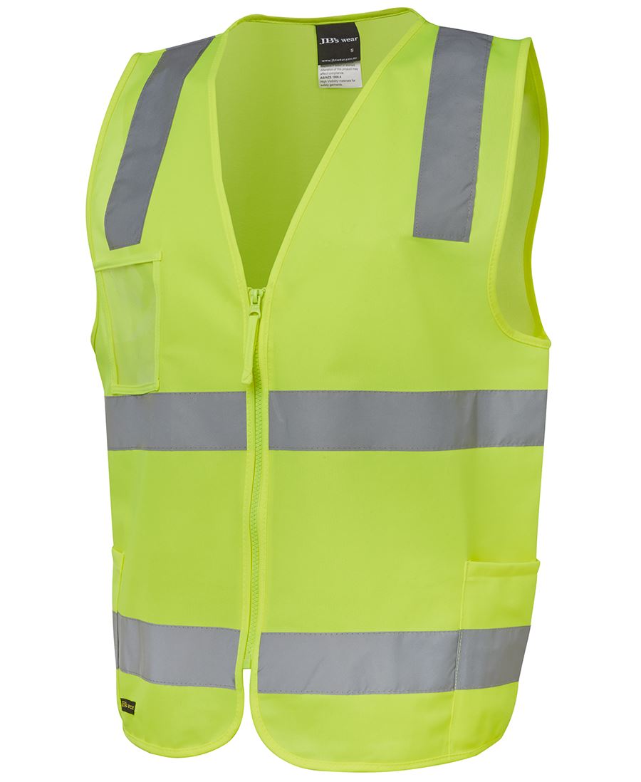Safecorp XL Hi Vis Yellow Day / Night Zipper Vest - Bunnings Australia