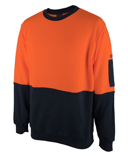 JB's Hi Vis 310 Cotton Crew Neck Fleece